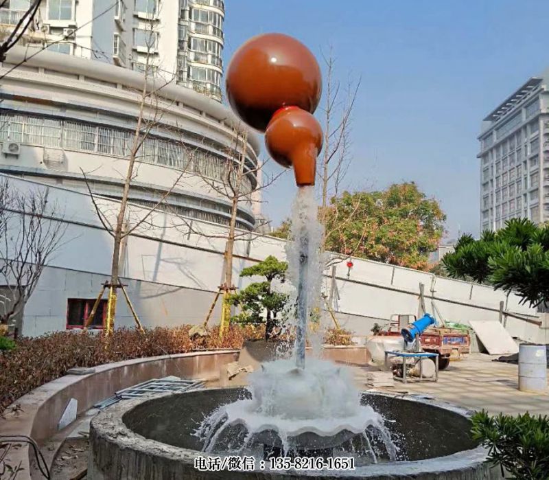 葫芦造型天壶流水喷泉景观雕塑